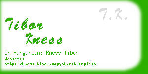 tibor kness business card